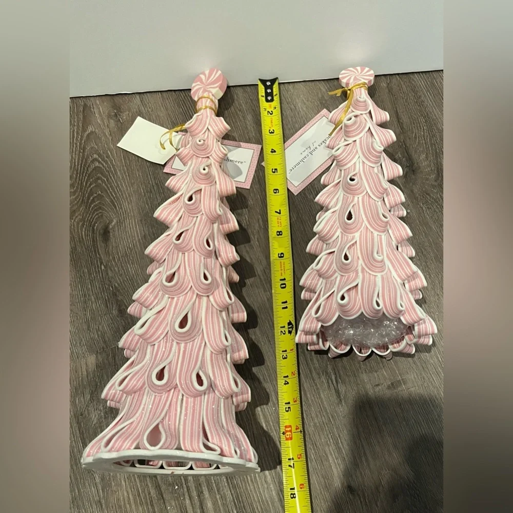 SOLD!!! Pretty Cupcakes and Cashmere Candy Striped Trees- Set of 2- NWT - Picture 4 of 6
